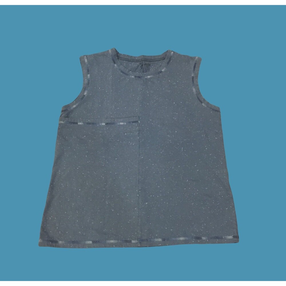 Kate Spade SATURDAY Blue & White Textured Tank Top Front Pocket MEDIUM